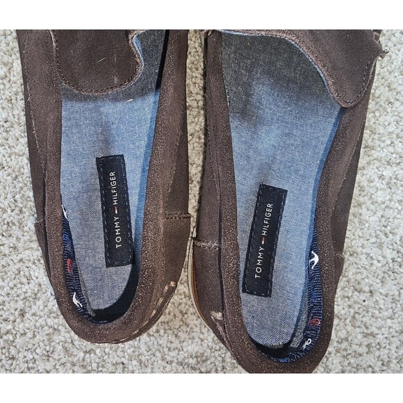 Tommy Hilfiger Brown Leather Suede Slip on Loafer Sneaker Size 9 Style TMLENNOX - Picture 5 of 9